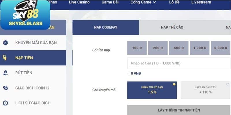 Thành viên cần lưu mã giao dịch khi hoàn thành